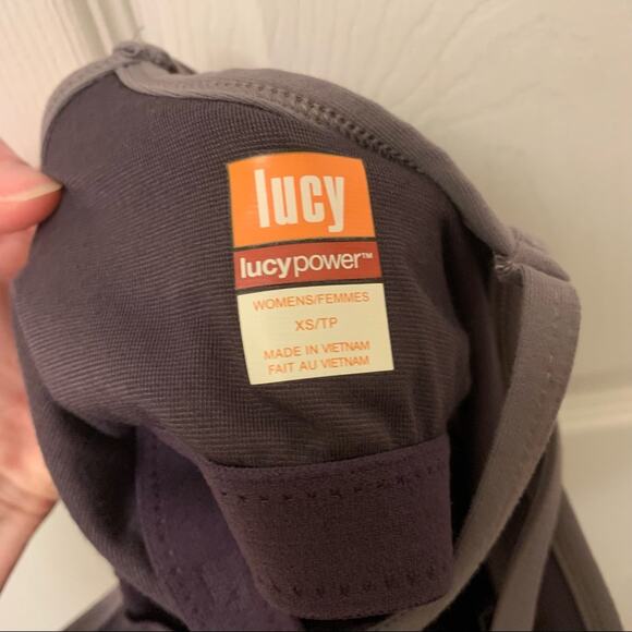 Lucy purple cross back striped athletic tank - Picture 6 of 8